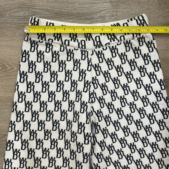 We11done Black and White Logo Knit Jacquard Pants Wool Cashmere - Picture 13 of 16